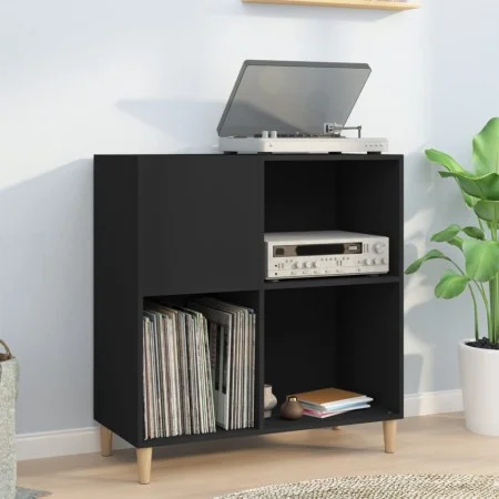 Black plywood record cabinet 84.5x38x89 cm by vidaXL, CD and DVD storage - Ref: Foro24-831990, Price: 72,43 €, Discount: %