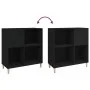 Black plywood record cabinet 84.5x38x89 cm by vidaXL, CD and DVD storage - Ref: Foro24-831990, Price: 72,43 €, Discount: %