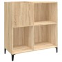 Mueble discos madera contrachapada roble Sonoma 84,5x38x89 cm de vidaXL, Almacenamiento para CD y DVD - Ref: Foro24-832000, P...