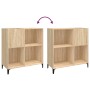 Mueble discos madera contrachapada roble Sonoma 84,5x38x89 cm de vidaXL, Almacenamiento para CD y DVD - Ref: Foro24-832000, P...