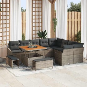 Conjunto de sofás de jardín 12 pcs Gris ratán sintético en Sofás de exterior | Comprar online en Foru.es