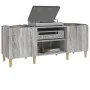 Mueble para discos madera contrachapada gris sonoma 121x38x48cm de vidaXL, Almacenamiento para CD y DVD - Ref: Foro24-831931,...