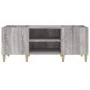 Mueble para discos madera contrachapada gris sonoma 121x38x48cm de vidaXL, Almacenamiento para CD y DVD - Ref: Foro24-831931,...