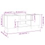 Mueble para discos madera contrachapada gris sonoma 121x38x48cm de vidaXL, Almacenamiento para CD y DVD - Ref: Foro24-831931,...