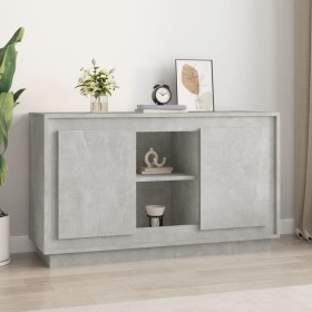 Aparador de madera contrachapada gris hormigón 102x35x60 cm de vidaXL, Aparadores - Ref: Foro24-831881, Precio: 93,12 €, Desc...