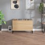 Mueble discos madera contrachapada roble Sonoma 74,5x38x48 cm de vidaXL, Almacenamiento para CD y DVD - Ref: Foro24-831968, P...