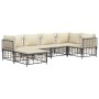Juego de muebles de jardín 6 pzas cojines antracita ratán PE de vidaXL, Sofás de exterior - Ref: Foro24-3186770, Precio: 495,...