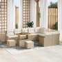 Conjunto de sofás de jardín 12 pcs Beige ratán sintético en Sofás de exterior | Comprar online en Foru.es