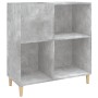 Mueble discos madera contrachapada gris hormigón 84,5x38x89 cm de vidaXL, Almacenamiento para CD y DVD - Ref: Foro24-831993, ...