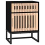 Mesita noche hierro y madera contrachapada negro 40x30x55,5 cm de vidaXL, Mesitas de noche - Ref: Foro24-352093, Precio: 68,2...