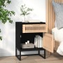 Mesita noche hierro y madera contrachapada negro 40x30x55,5 cm de vidaXL, Mesitas de noche - Ref: Foro24-352093, Precio: 68,2...