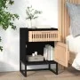 Mesita noche hierro y madera contrachapada negro 40x30x55,5 cm de vidaXL, Mesitas de noche - Ref: Foro24-352093, Precio: 67,3...
