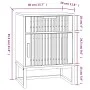 Mesita noche hierro y madera contrachapada negro 40x30x55,5 cm de vidaXL, Mesitas de noche - Ref: Foro24-352093, Precio: 67,3...