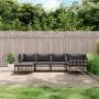 Juego de muebles de jardín 6 pzas cojines antracita ratán PE de vidaXL, Sofás de exterior - Ref: Foro24-3186771, Precio: 473,...