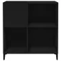Black plywood record cabinet 84.5x38x89 cm by vidaXL, CD and DVD storage - Ref: Foro24-831998, Price: 70,56 €, Discount: %