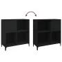 Black plywood record cabinet 84.5x38x89 cm by vidaXL, CD and DVD storage - Ref: Foro24-831998, Price: 70,56 €, Discount: %