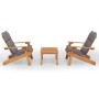 Juego de muebles de jardín Adirondack 3 piezas madera acacia de vidaXL, Conjuntos de jardín - Ref: Foro24-3152135, Precio: 52...