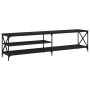 Mueble para TV metal y madera contrachapada negro 200x40x50 cm de vidaXL, Muebles TV - Ref: Foro24-826739, Precio: 101,83 €, ...