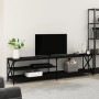 Mueble para TV metal y madera contrachapada negro 200x40x50 cm de vidaXL, Muebles TV - Ref: Foro24-826739, Precio: 101,83 €, ...