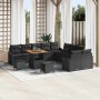 Conjunto de sofás de jardín 13 pcs Negro ratán sintético en Sofás de exterior | Comprar online en Foru.es