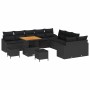 Conjunto de sofás de jardín 13 pcs Negro ratán sintético en Sofás de exterior | Comprar online en Foru.es