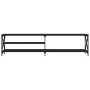 Mueble para TV metal y madera contrachapada negro 200x40x50 cm de vidaXL, Muebles TV - Ref: Foro24-826739, Precio: 101,83 €, ...