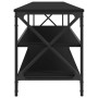 Mueble para TV metal y madera contrachapada negro 200x40x50 cm de vidaXL, Muebles TV - Ref: Foro24-826739, Precio: 101,83 €, ...