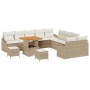 Conjunto de sofás de jardín 13 pcs Beige ratán sintético en Sofás de exterior | Comprar online en Foru.es