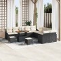 Conjunto de sofás de jardín 13 pcs Negro ratán sintético en Sofás de exterior | Comprar online en Foru.es