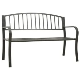 Banco de jardín acero gris 120 cm de vidaXL, Bancos de jardín - Ref: Foro24-319581, Precio: 95,43 €, Descuento: %