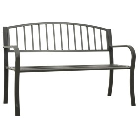 Banco de jardín acero gris 120 cm de vidaXL, Bancos de jardín - Ref: Foro24-319581, Precio: 107,11 €, Descuento: %