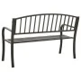 Banco de jardín acero gris 120 cm de vidaXL, Bancos de jardín - Ref: Foro24-319581, Precio: 95,43 €, Descuento: %