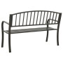 Banco de jardín acero gris 120 cm de vidaXL, Bancos de jardín - Ref: Foro24-319581, Precio: 107,11 €, Descuento: %
