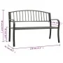 Banco de jardín acero gris 120 cm de vidaXL, Bancos de jardín - Ref: Foro24-319581, Precio: 95,43 €, Descuento: %