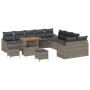 Conjunto de sofás de jardín 13 pcs Gris ratán sintético en Sofás de exterior | Comprar online en Foru.es