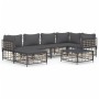 Set muebles de jardín 7 pzas y cojines ratán PE gris antracita de vidaXL, Sofás de exterior - Ref: Foro24-3186773, Precio: 55...