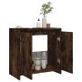 Armario de baño madera contrachapada roble ahumado 60x33x61 cm de vidaXL, Muebles de baño - Ref: Foro24-826357, Precio: 37,53...