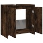 Armario de baño madera contrachapada roble ahumado 60x33x61 cm de vidaXL, Muebles de baño - Ref: Foro24-826357, Precio: 37,53...