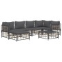 Set muebles de jardín 7 pzas y cojines ratán PE gris antracita de vidaXL, Sofás de exterior - Ref: Foro24-3186773, Precio: 55...