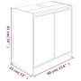 Armario de baño madera contrachapada roble ahumado 60x33x61 cm de vidaXL, Muebles de baño - Ref: Foro24-826357, Precio: 37,53...