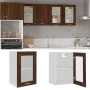 Armario vitrina colgante madera marrón roble 40x31x60 cm de vidaXL, Armarios de cocina - Ref: Foro24-826347, Precio: 40,60 €,...