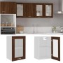 Armario vitrina colgante madera marrón roble 40x31x60 cm de vidaXL, Armarios de cocina - Ref: Foro24-826347, Precio: 41,14 €,...