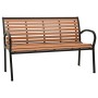 Banco de jardín acero y WPC negro y marrón 116 cm de vidaXL, Bancos de jardín - Ref: Foro24-319579, Precio: 156,74 €, Descuen...