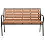 Banco de jardín acero y WPC negro y marrón 116 cm de vidaXL, Bancos de jardín - Ref: Foro24-319579, Precio: 156,74 €, Descuen...