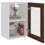 Armario vitrina colgante madera marrón roble 40x31x60 cm de vidaXL, Armarios de cocina - Ref: Foro24-826347, Precio: 40,60 €,...