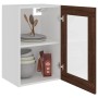 Armario vitrina colgante madera marrón roble 40x31x60 cm de vidaXL, Armarios de cocina - Ref: Foro24-826347, Precio: 41,14 €,...