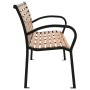 Banco de jardín acero y WPC negro y marrón 116 cm de vidaXL, Bancos de jardín - Ref: Foro24-319579, Precio: 156,74 €, Descuen...