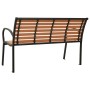 Banco de jardín acero y WPC negro y marrón 116 cm de vidaXL, Bancos de jardín - Ref: Foro24-319579, Precio: 156,74 €, Descuen...