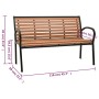 Banco de jardín acero y WPC negro y marrón 116 cm de vidaXL, Bancos de jardín - Ref: Foro24-319579, Precio: 156,74 €, Descuen...