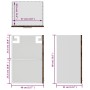 Armario vitrina colgante madera marrón roble 40x31x60 cm de vidaXL, Armarios de cocina - Ref: Foro24-826347, Precio: 41,14 €,...